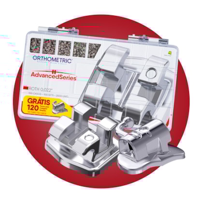 Bráquete Metálico Advanced Series 022 + 120 Tubos Brinde