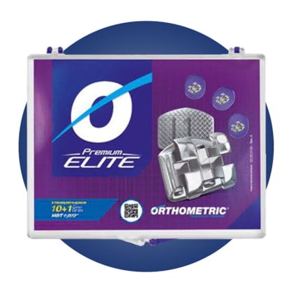 Bráquete Metálico Premium Elite 022 - Kit 10 casos