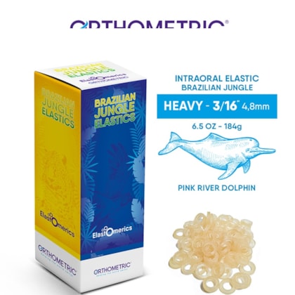 Elástico Intraoral – Boto Cor de Rosa Pesado – 3/16 Brazilian Jungle