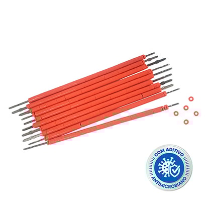 Elástico Ligadura Bengalinha Antimicrobiano Laranja Coral