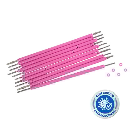 Elástico Ligadura Bengalinha Antimicrobiano Rosa Chiclete